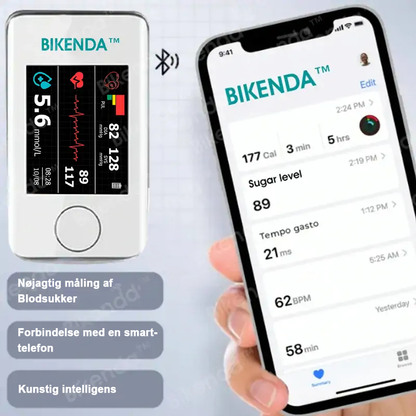 Bikenda™ Præcisionsglukoseovervågning Premium ikke-invasivt medicinsk udstyr + eksklusiv gave [99,9 % nøjagtighed] ⚕️